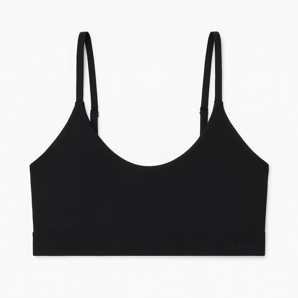 SKIMS Fits Everybody Scoop Bralette Black Seamless Stretch XL - Picture 10 of 10